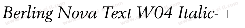Berling Nova Text W04 Italic字体转换